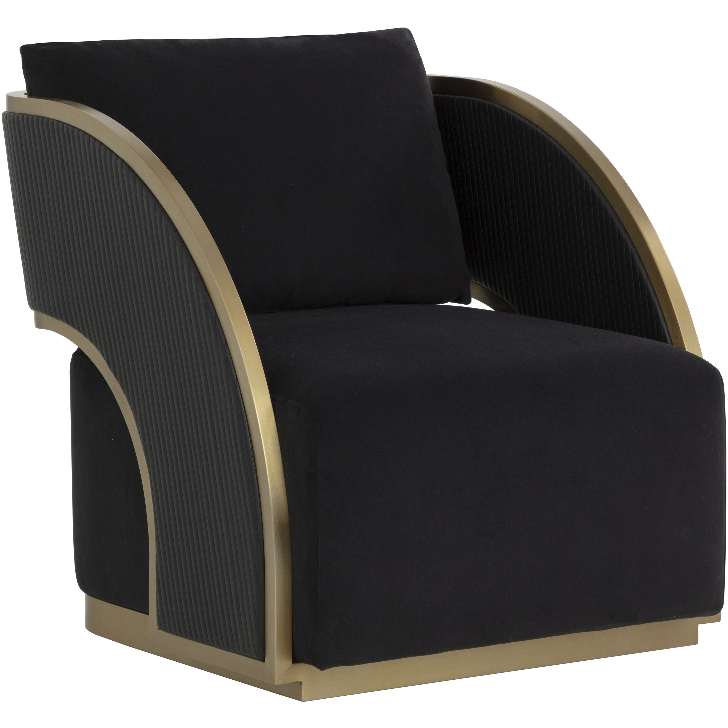 Baz Abbington Black / Napa Black Swivel Lounge Chair